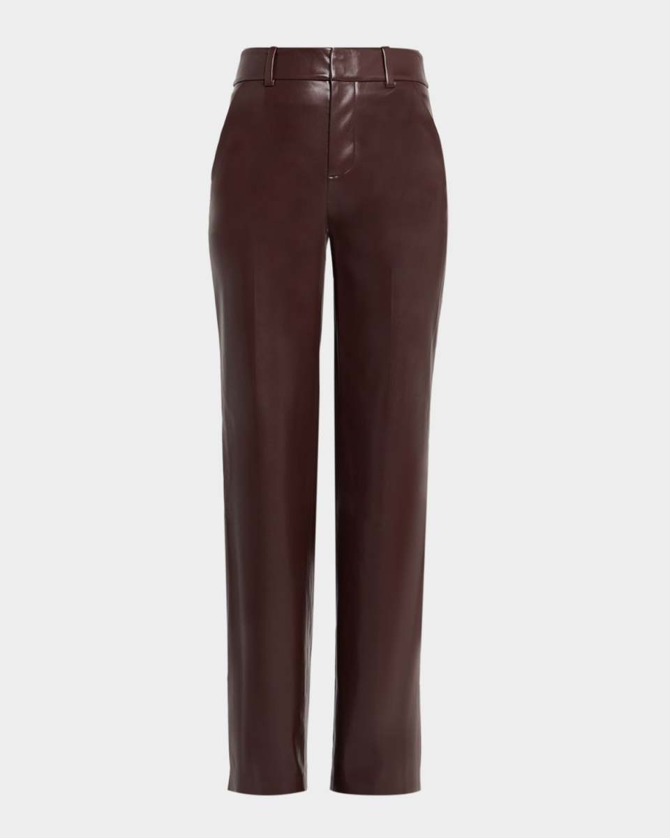 Alexander High-Rise Vegan Leather Trousers